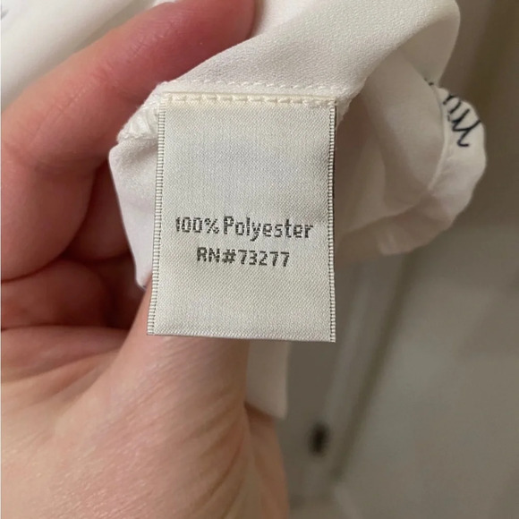 LC Lauren Conrad Disney White Sleeveless XS Blouse Bow & Minnie Mickey - Picture 6 of 10